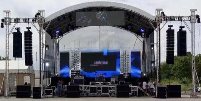 Custom Aluminum Curve Roof Stage Custom Aluminum Curve Roof Stage