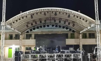 Custom Aluminum Curve Roof Stage